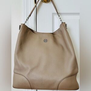 Tory Burch Grey Leather Tote Bag
